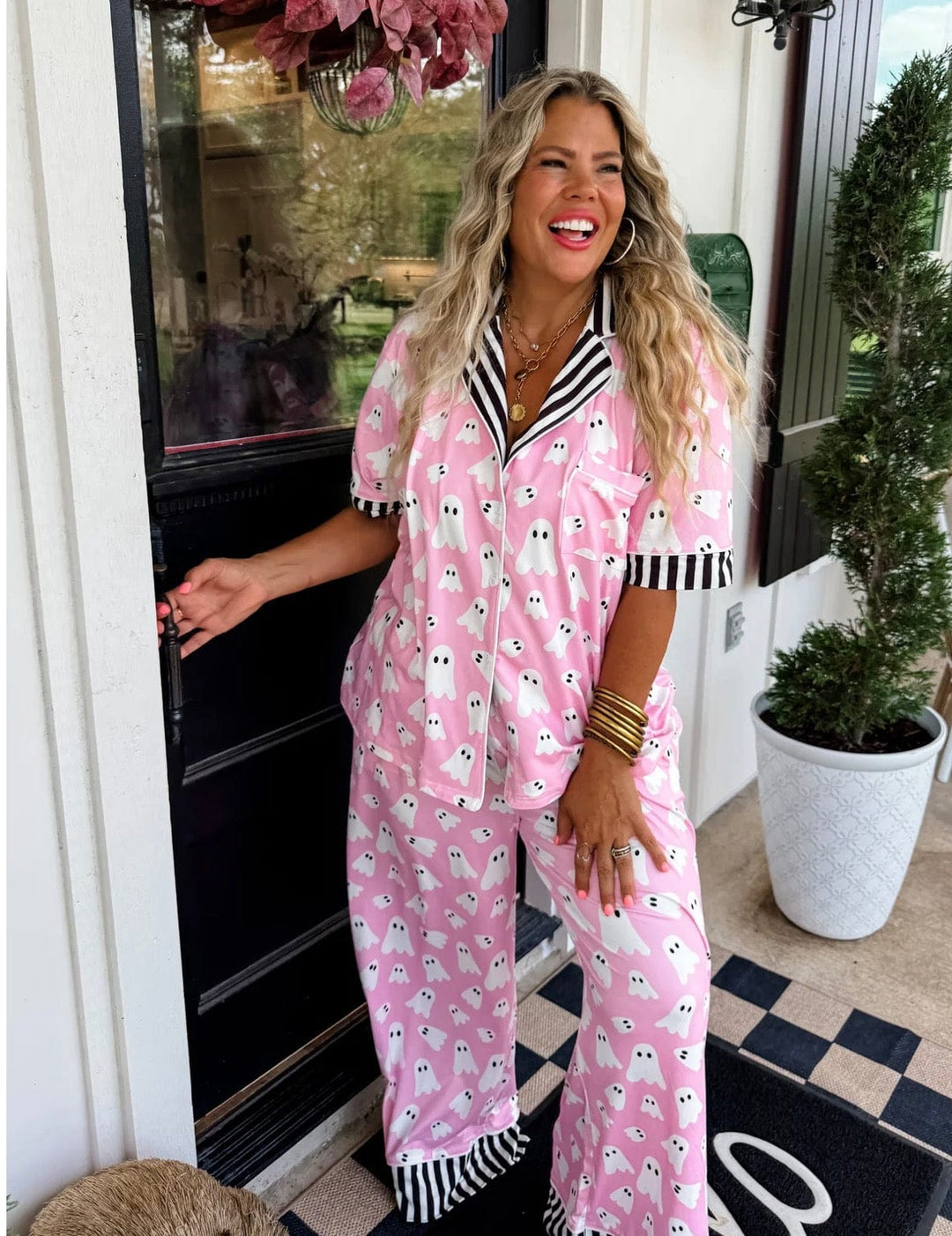 BOO-JEE LUXE PJ SET-Pajamas-Whiskey Ray's Boutique-Whiskey Ray's Boutique, Women's Western Wear Boutique in Waxahachie, TX