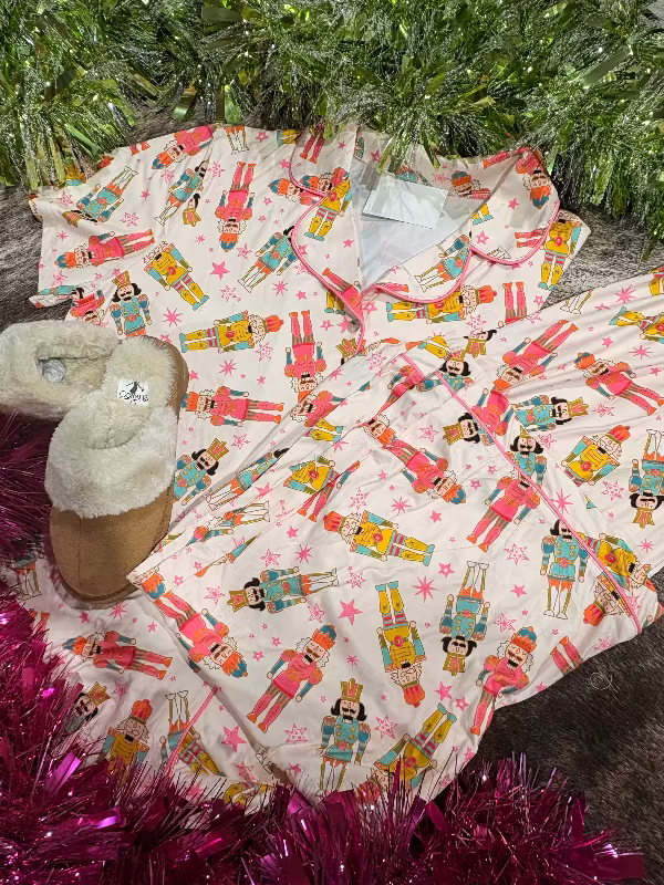 Pink Nutcracker Parade PJ Set-Pajamas-Whiskey Ray's Boutique-Whiskey Ray's Boutique, Women's Western Wear Boutique in Waxahachie, TX