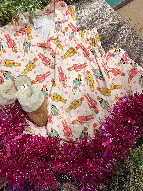 Pink Nutcracker Parade PJ Set-Pajamas-Whiskey Ray's Boutique-Whiskey Ray's Boutique, Women's Western Wear Boutique in Waxahachie, TX