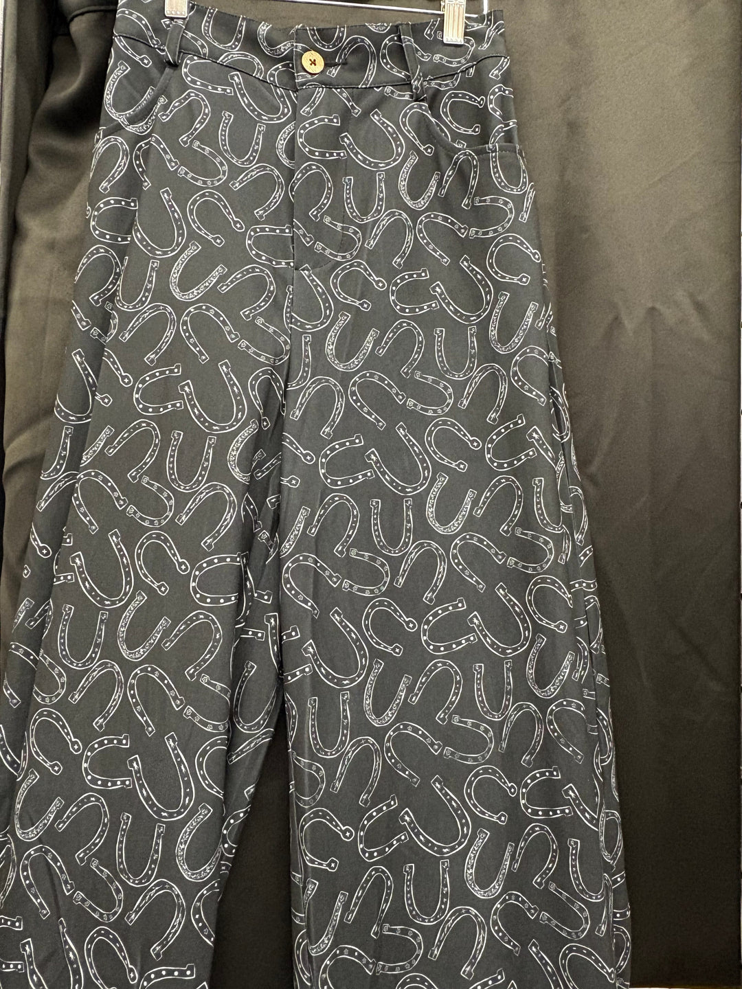 Black Horse Shoe Trouser Pant-Pants-Whiskey Ray's Boutique-Whiskey Ray's Boutique, Women's Western Wear Boutique in Waxahachie, TX