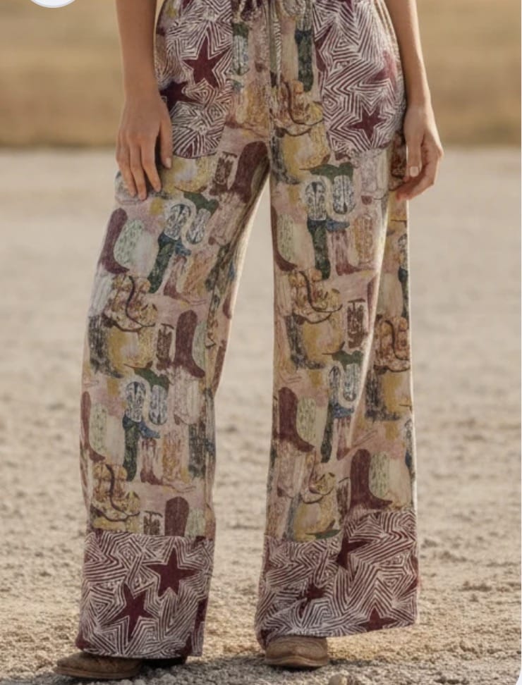 Whiskey Ray's Boutique Pants Mixed Boot Piece