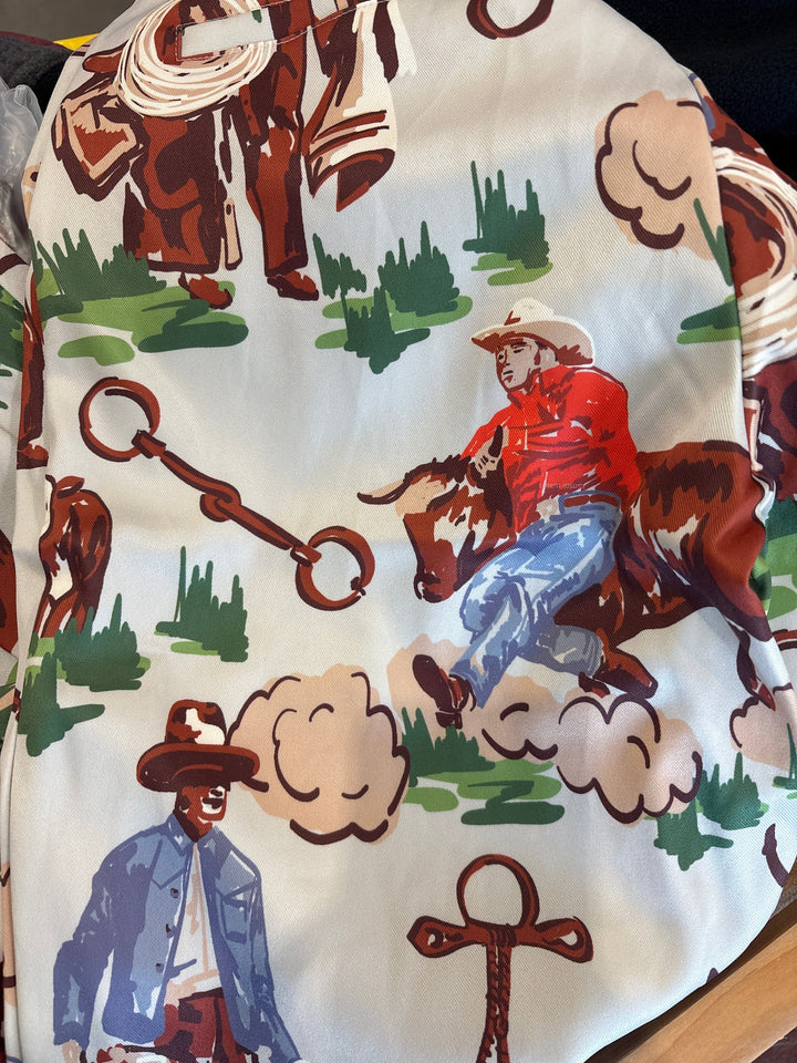Old West Illustration Pants-Pants-Whiskey Ray's Boutique-Whiskey Ray's Boutique, Women's Western Wear Boutique in Waxahachie, TX