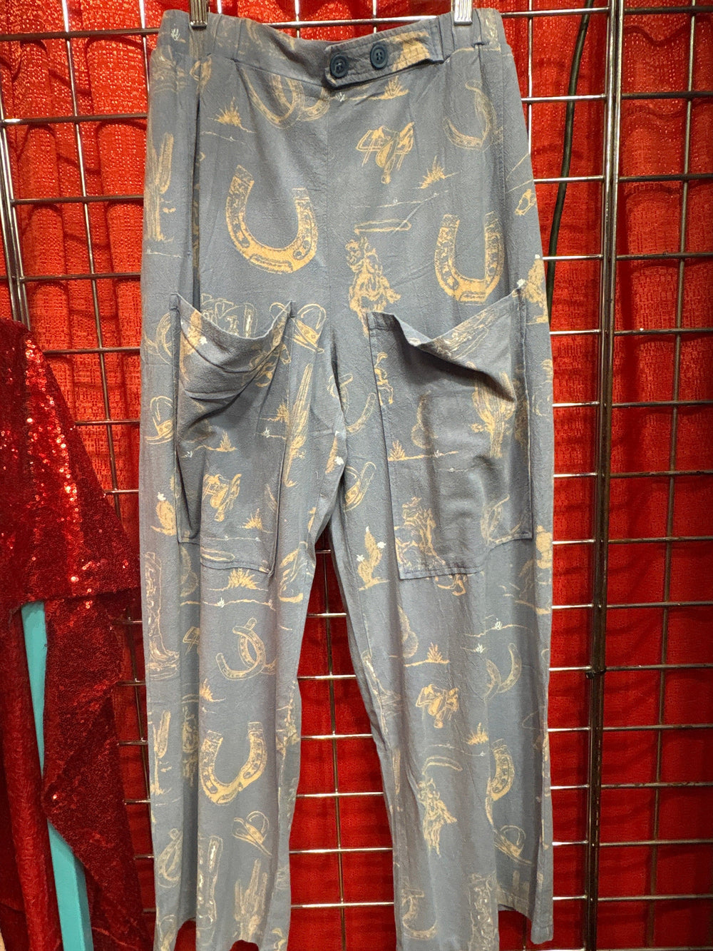Howdy High-Rise Western Print Pants-Pants-Whiskey Ray's Boutique-Whiskey Ray's Boutique, Women's Western Wear Boutique in Waxahachie, TX