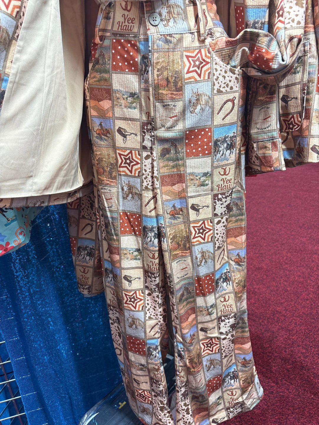 Western Patchwork Power Pant-Pants-Whiskey Ray's Boutique-Whiskey Ray's Boutique, Women's Western Wear Boutique in Waxahachie, TX