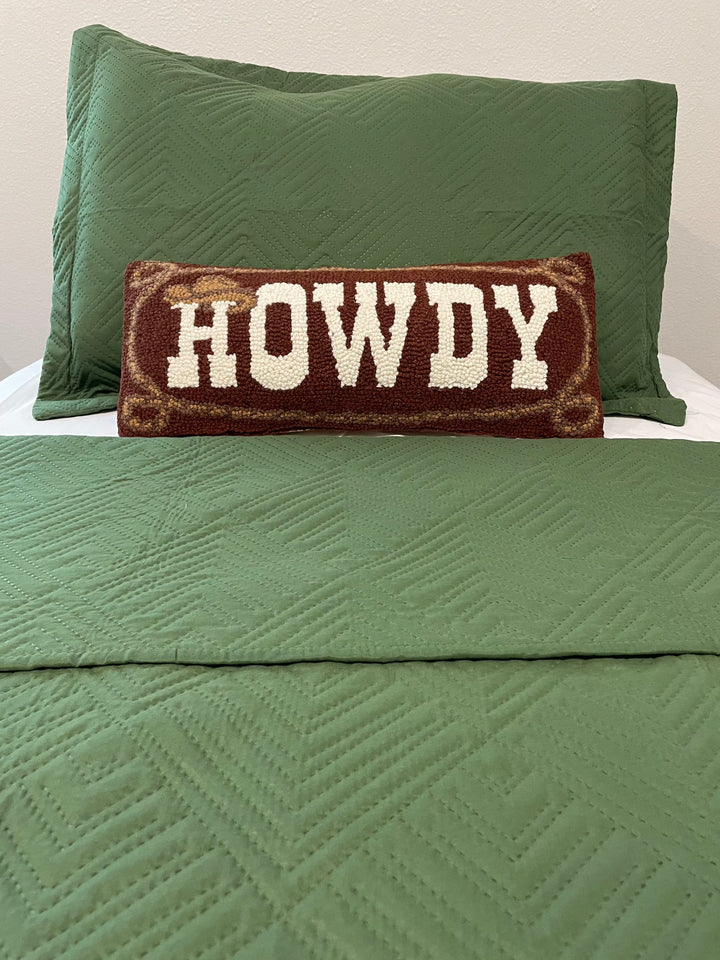Howdy Cowboy Hook Pillow-Pillows-Whiskey Ray's Boutique-Whiskey Ray's Boutique, Women's Western Wear Boutique in Waxahachie, TX