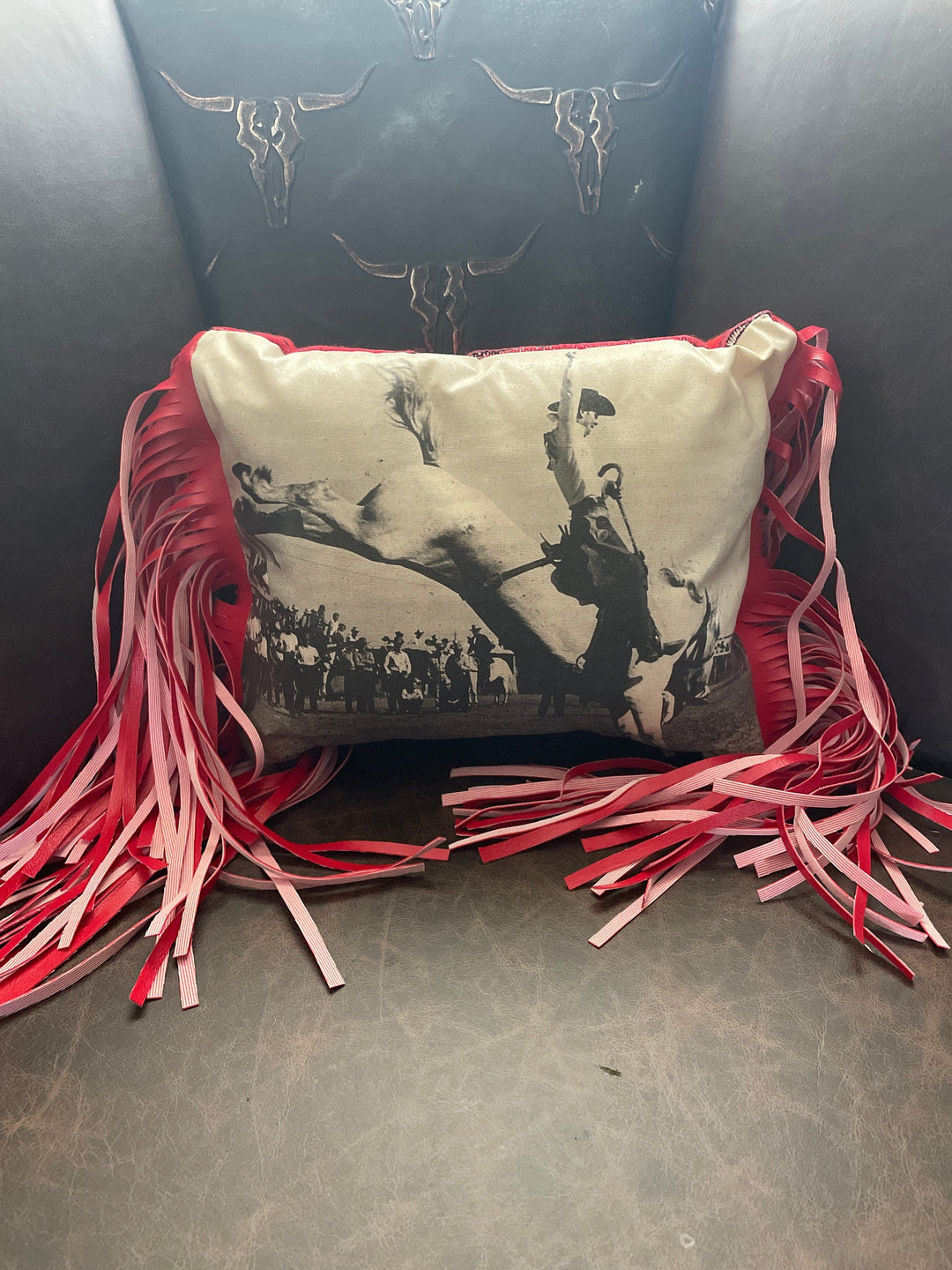 Legend Bronc Rider Pillow-Pillows-Whiskey Ray's Boutique-Whiskey Ray's Boutique, Women's Western Wear Boutique in Waxahachie, TX