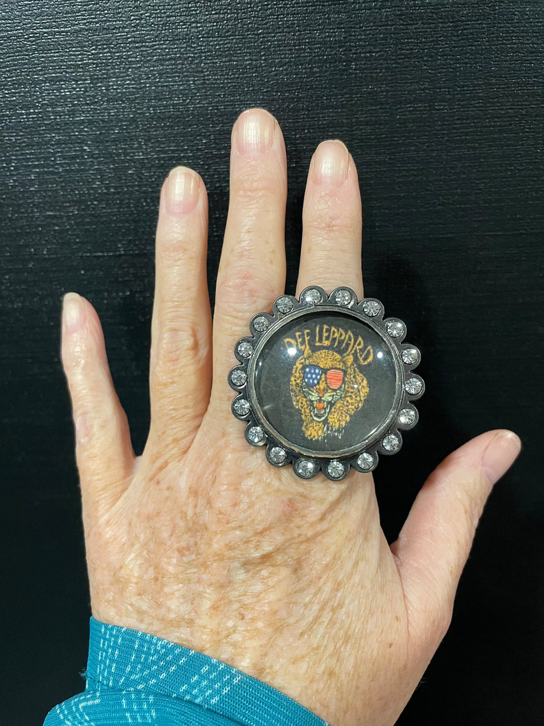 Star and Strip leopard Ring-Rings-Whiskey Ray's Boutique-Whiskey Ray's Boutique, Women's Western Wear Boutique in Waxahachie, TX