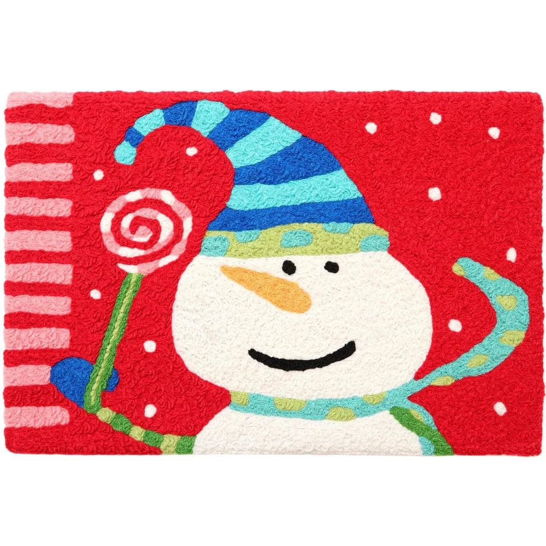 SNOWMAN & LOLLI Holiday Rug 20" x 30"-Rugs-Whiskey Ray's Boutique-Whiskey Ray's Boutique, Women's Western Wear Boutique in Waxahachie, TX