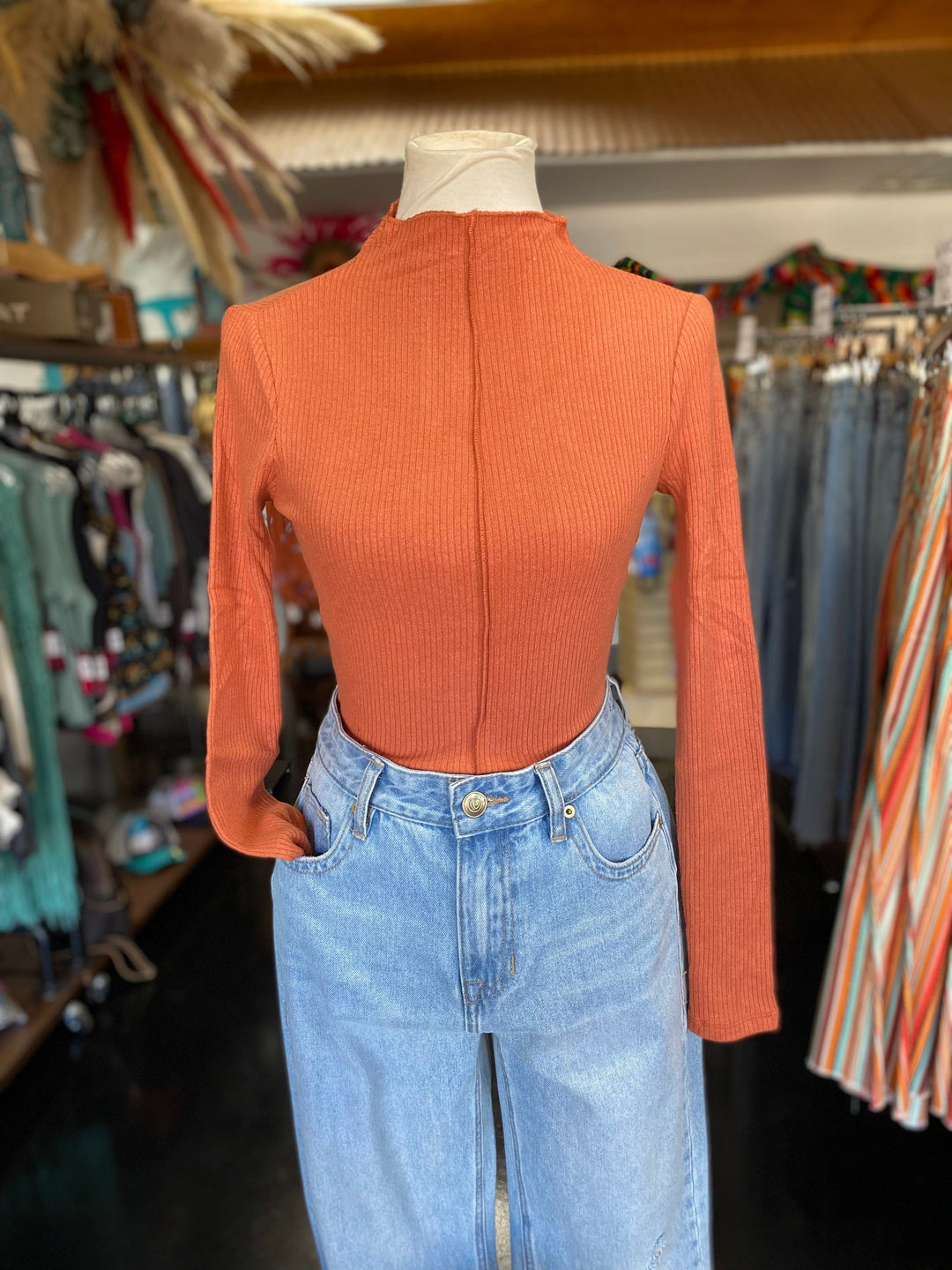 Front Seam Ribbed Sweater-Sweaters-Whiskey Ray's Boutique-Whiskey Ray's Boutique, Women's Western Wear Boutique in Waxahachie, TX