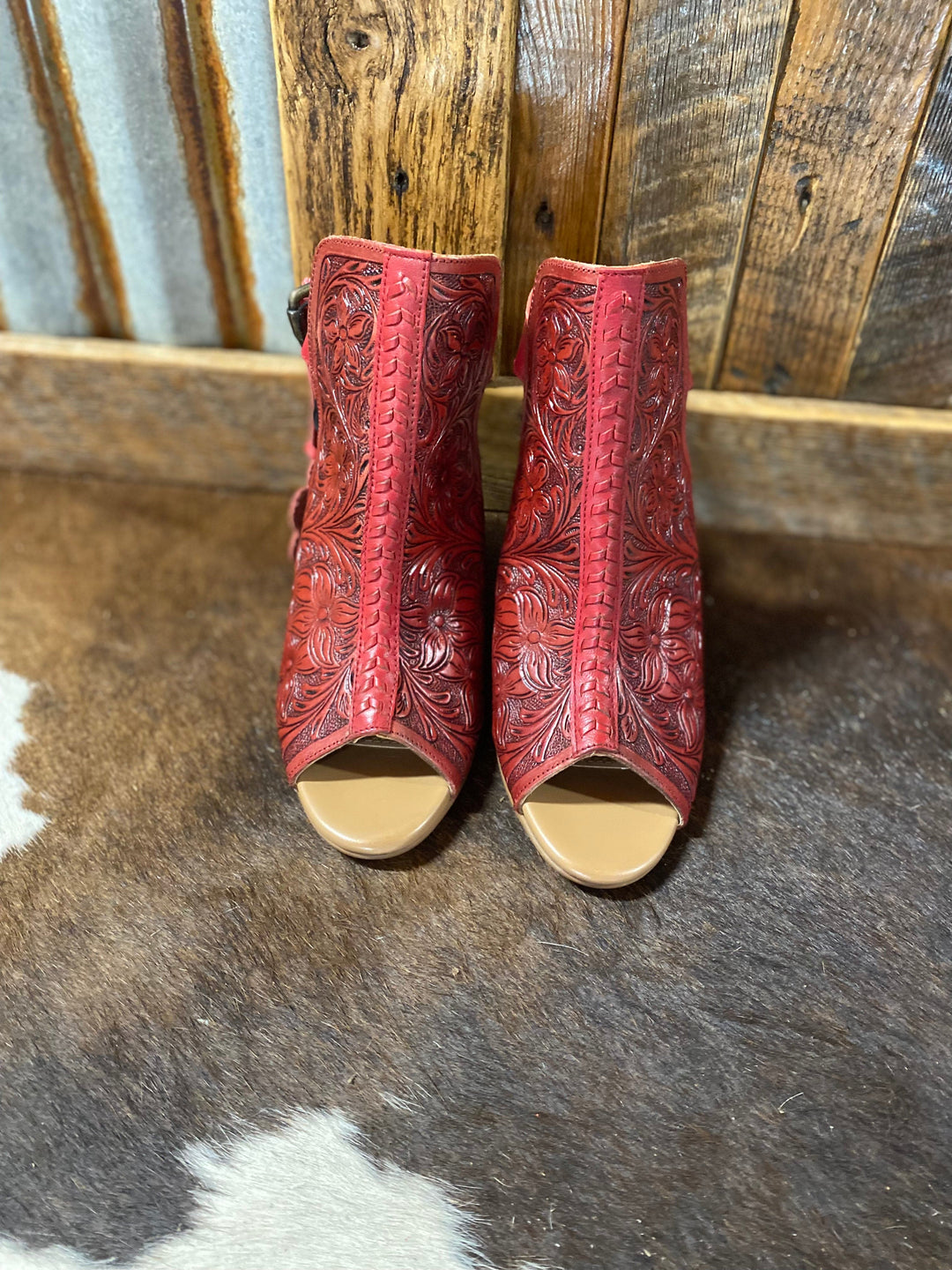 Callandra High Front Hand-Tooled Boot-Boots-Whiskey Ray's Boutique-Whiskey Ray's Boutique, Women's Western Wear Boutique in Waxahachie, TX