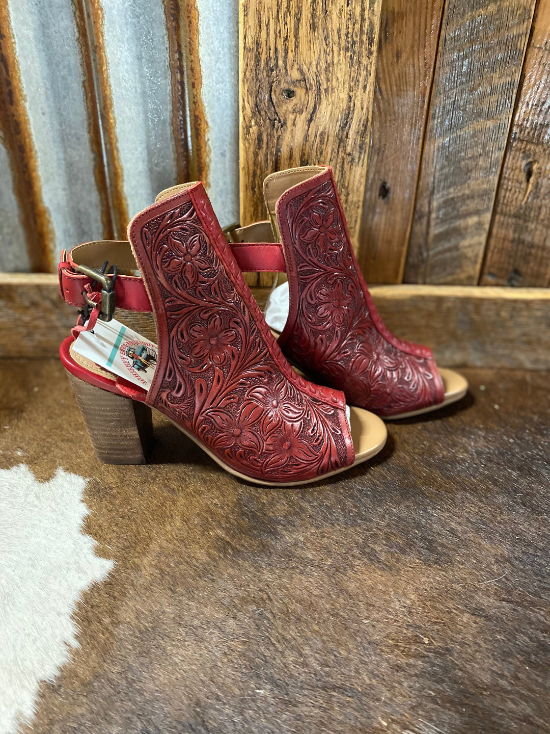 Callandra High Front Hand-Tooled Boot-Boots-Whiskey Ray's Boutique-Whiskey Ray's Boutique, Women's Western Wear Boutique in Waxahachie, TX
