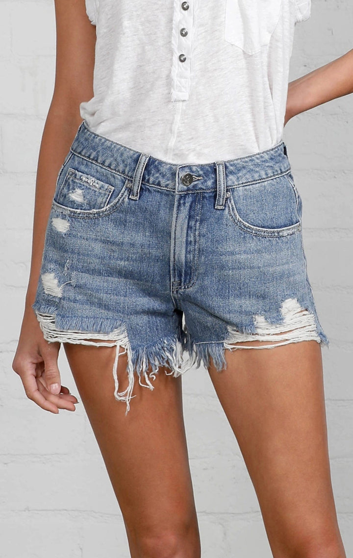 High Rise Denim Shorts-Shorts-Whiskey Ray's Boutique-Whiskey Ray's Boutique, Women's Western Wear Boutique in Waxahachie, TX