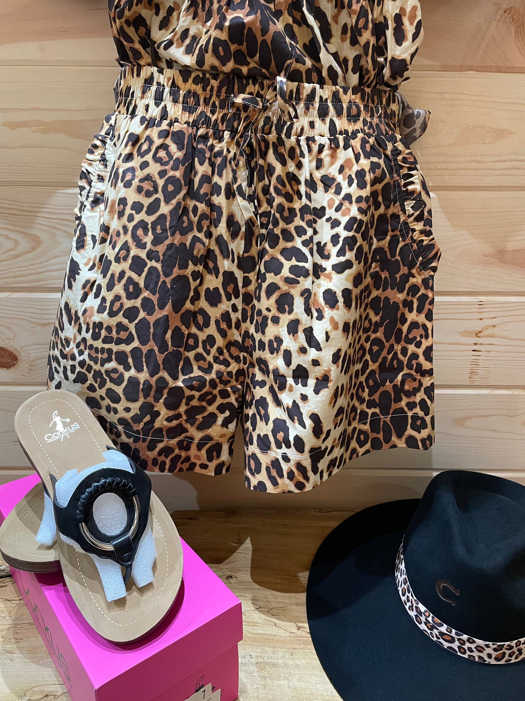 Women's Leopard Print Shorts-Shorts-Whiskey Ray's Boutique-Whiskey Ray's Boutique, Women's Western Wear Boutique in Waxahachie, TX