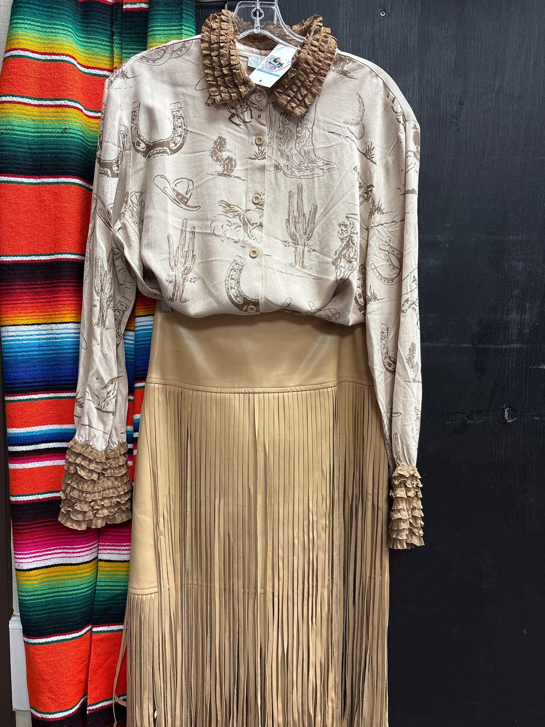 Midnight Fringe Skirt-Skirts-Whiskey Ray's Boutique-Whiskey Ray's Boutique, Women's Western Wear Boutique in Waxahachie, TX