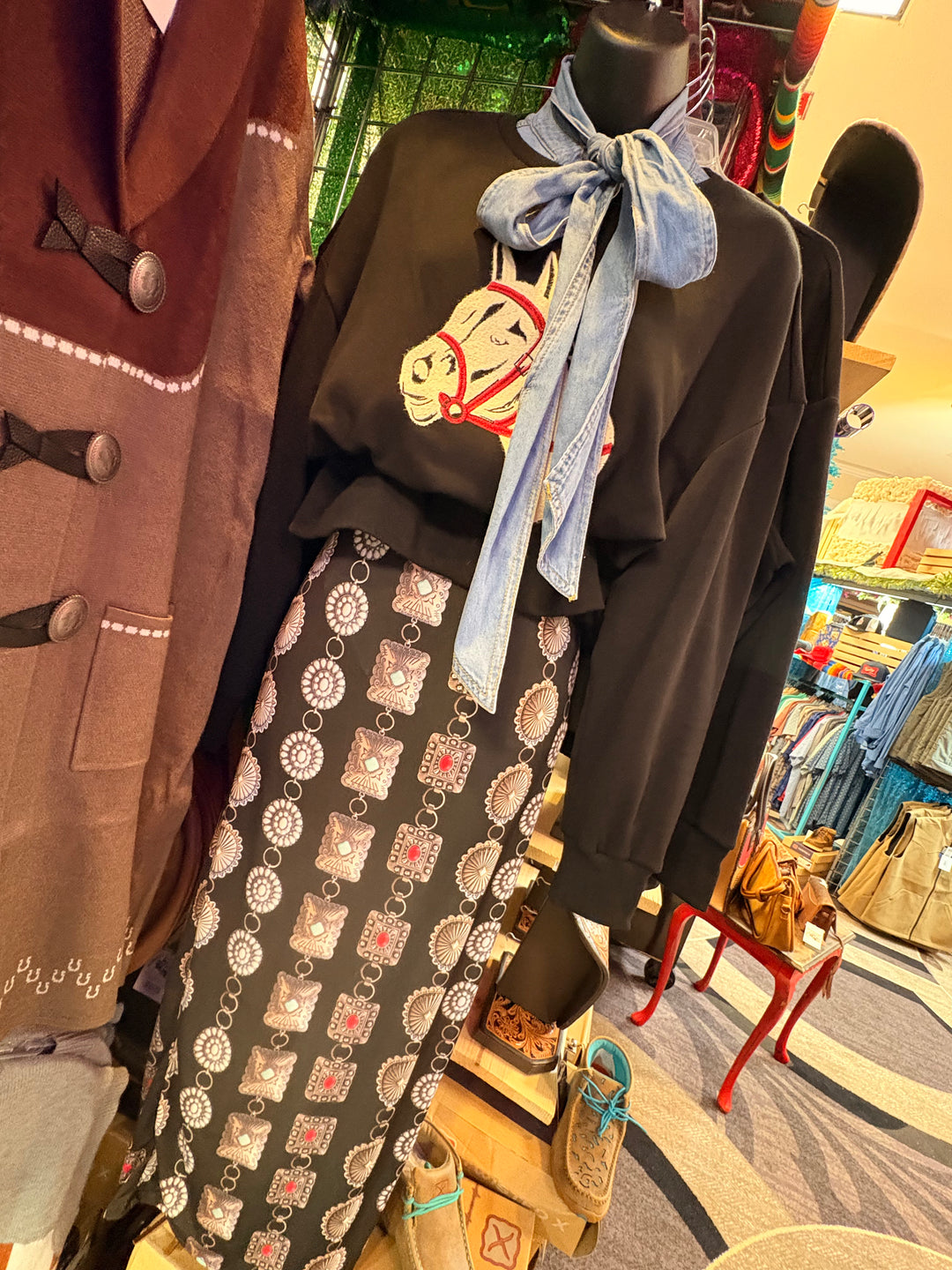 Silver Spur Skirt-Skirts-Whiskey Ray's Boutique-Whiskey Ray's Boutique, Women's Western Wear Boutique in Waxahachie, TX