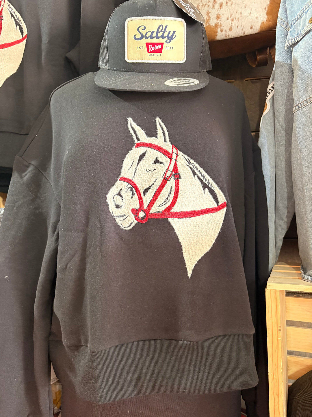 Fort Worth Night's Sweat Shirt-Sweaters-Whiskey Ray's Boutique-Whiskey Ray's Boutique, Women's Western Wear Boutique in Waxahachie, TX