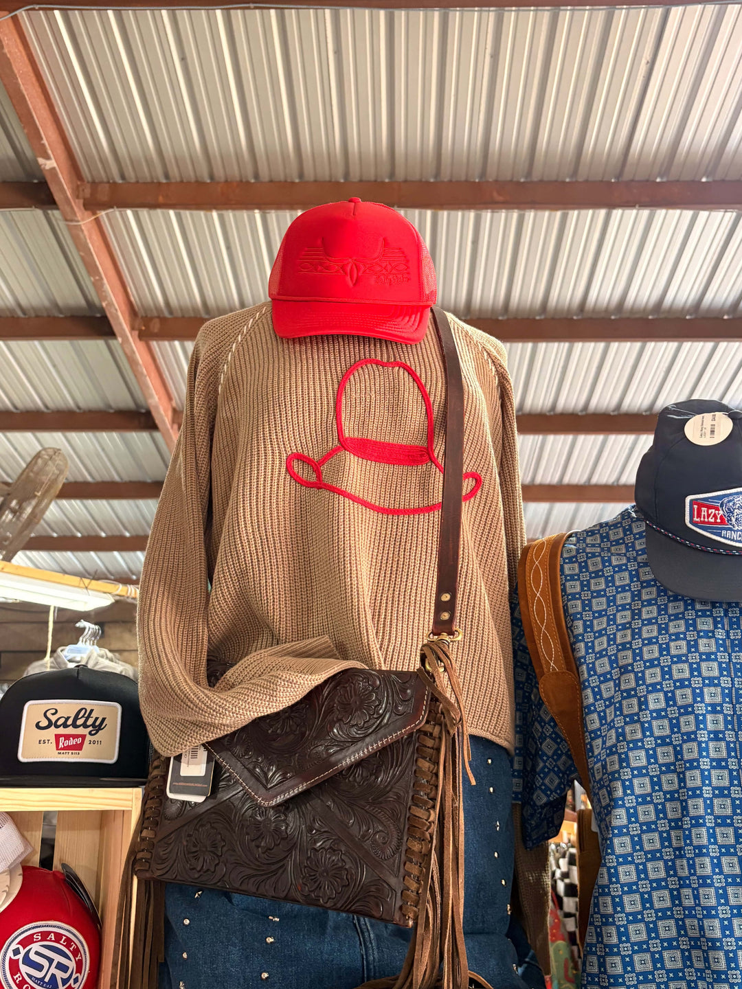 Hat's Off Pullover-Sweaters-Whiskey Ray's Boutique-Whiskey Ray's Boutique, Women's Western Wear Boutique in Waxahachie, TX