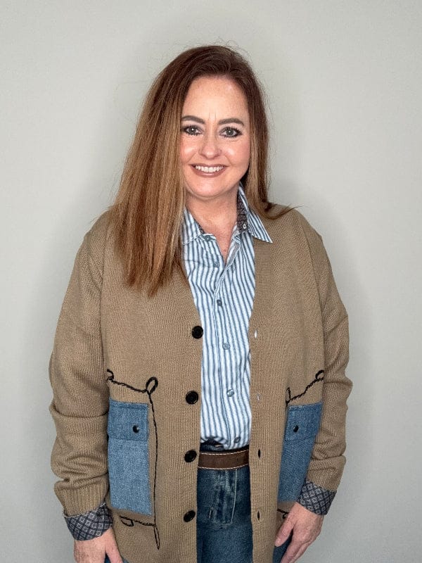 Heifer Heritage Knit Cardigan-Sweaters-Whiskey Ray's Boutique-Whiskey Ray's Boutique, Women's Western Wear Boutique in Waxahachie, TX