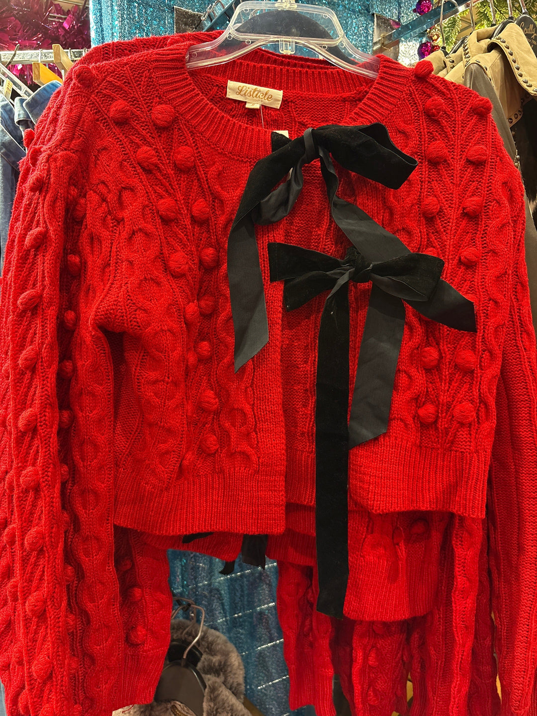 Kiss Me Cable Cardigan-Sweaters-Whiskey Ray's Boutique-Whiskey Ray's Boutique, Women's Western Wear Boutique in Waxahachie, TX