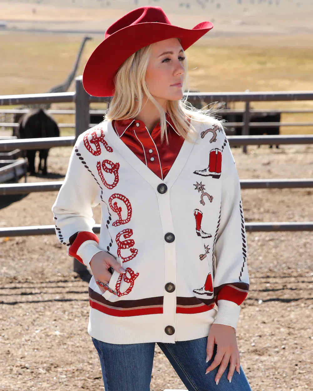 Rodeo Queen Knit Cardigan-Sweaters-Whiskey Ray's Boutique-Whiskey Ray's Boutique, Women's Western Wear Boutique in Waxahachie, TX