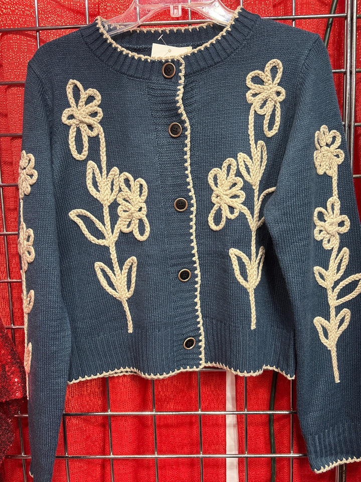 Wildflower Stroll Knit Cardigan-Sweaters-Whiskey Ray's Boutique-Whiskey Ray's Boutique, Women's Western Wear Boutique in Waxahachie, TX
