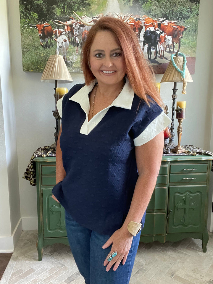 Noelle Top-Short Sleeves-Whiskey Ray's Boutique-Whiskey Ray's Boutique, Women's Western Wear Boutique in Waxahachie, TX