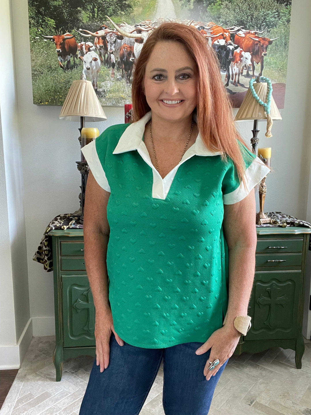 Noelle Top-Short Sleeves-Whiskey Ray's Boutique-Whiskey Ray's Boutique, Women's Western Wear Boutique in Waxahachie, TX