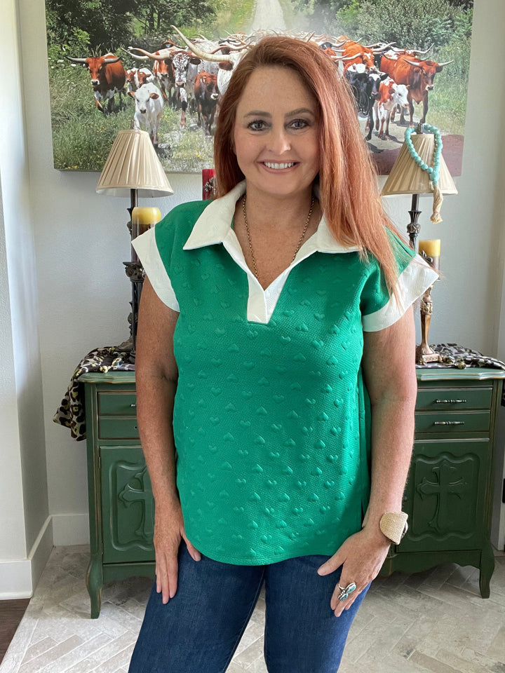 Noelle Top-Short Sleeves-Whiskey Ray's Boutique-Whiskey Ray's Boutique, Women's Western Wear Boutique in Waxahachie, TX