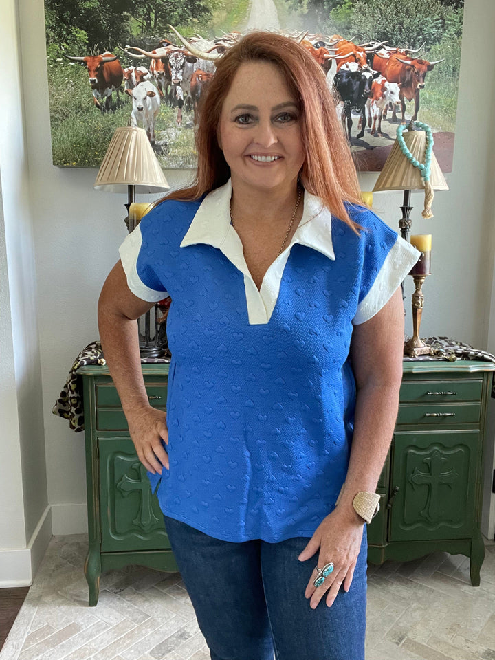 Noelle Top-Short Sleeves-Whiskey Ray's Boutique-Whiskey Ray's Boutique, Women's Western Wear Boutique in Waxahachie, TX