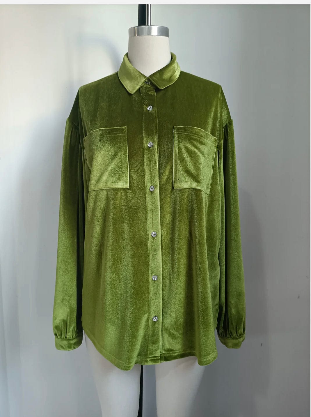 Velvet Button down-Long Sleeves-Whiskey Ray's Boutique-Whiskey Ray's Boutique, Women's Western Wear Boutique in Waxahachie, TX