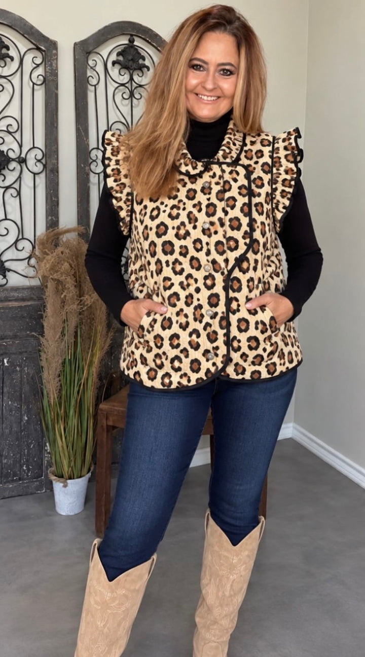 Whiskey Ray's Boutique Vests Wild Side Reversible Quilted Vest