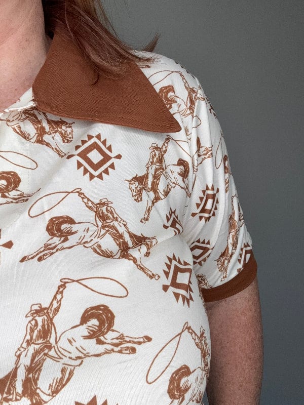 Rodeo Classic Polo-Women's top-Whiskey Ray's Boutique-Whiskey Ray's Boutique, Women's Western Wear Boutique in Waxahachie, TX
