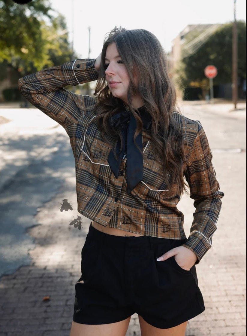 The Bridle Way Cropped Top-Women's top-Whiskey Ray's Boutique-Whiskey Ray's Boutique, Women's Western Wear Boutique in Waxahachie, TX