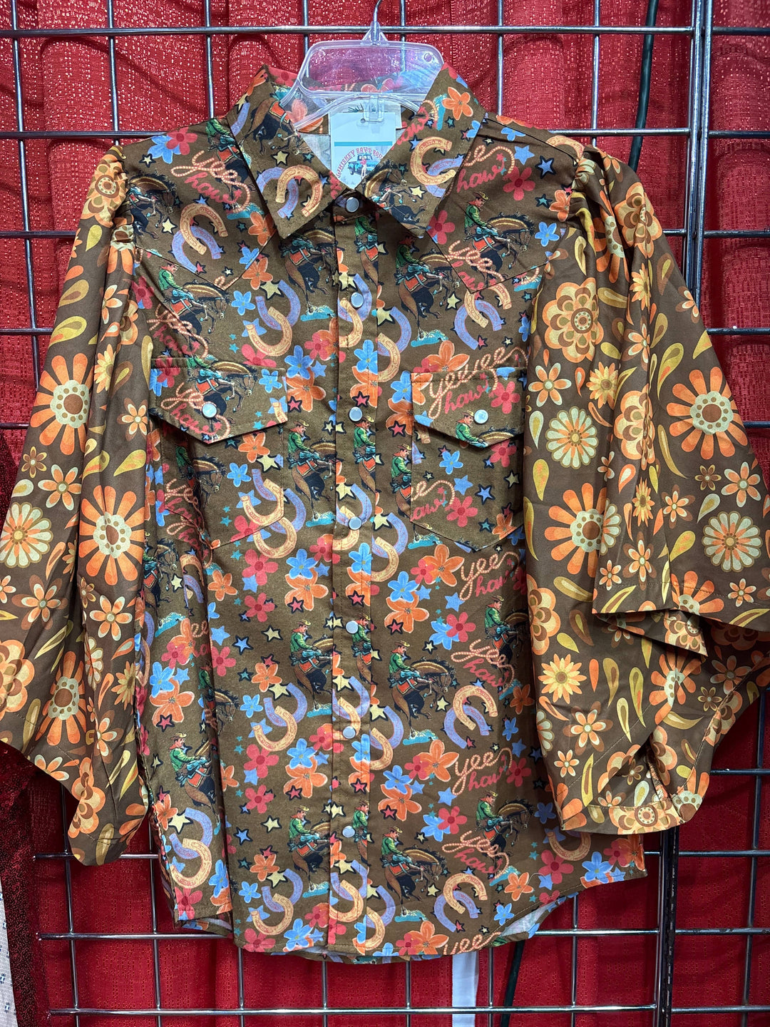 YeeHaw Wildflower Button-Up-Women's top-Whiskey Ray's Boutique-Whiskey Ray's Boutique, Women's Western Wear Boutique in Waxahachie, TX