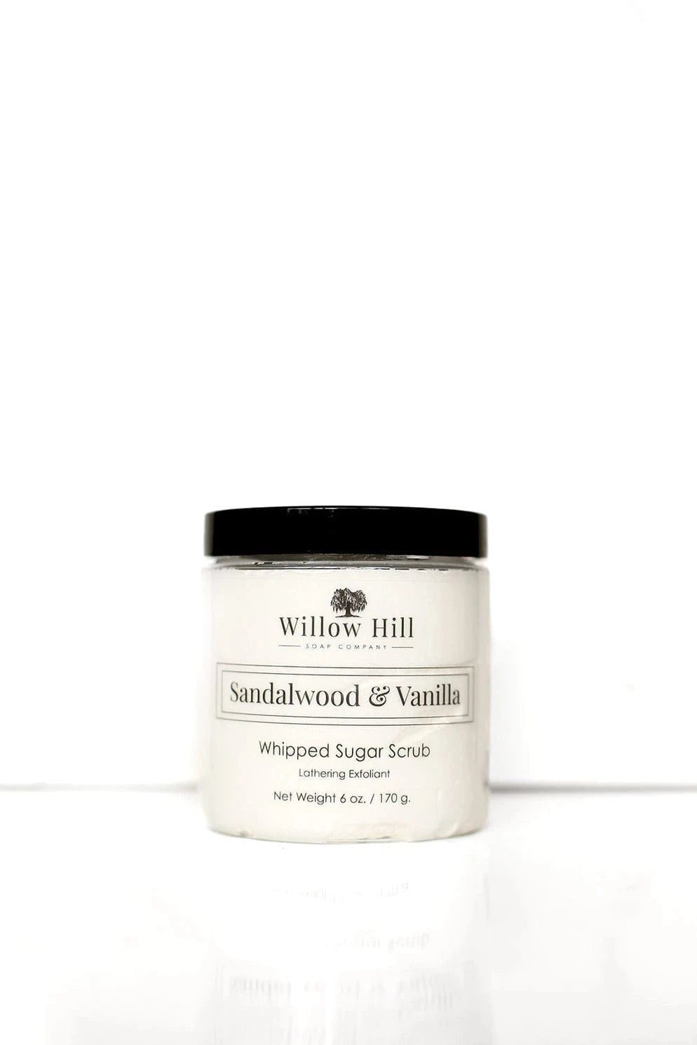 Sandalwood & Vanilla Whipped Sugar Scrub-Sugar Scrubs-Willow Hill Soap Company-Whiskey Ray's Boutique, Women's Western Wear Boutique in Waxahachie, TX