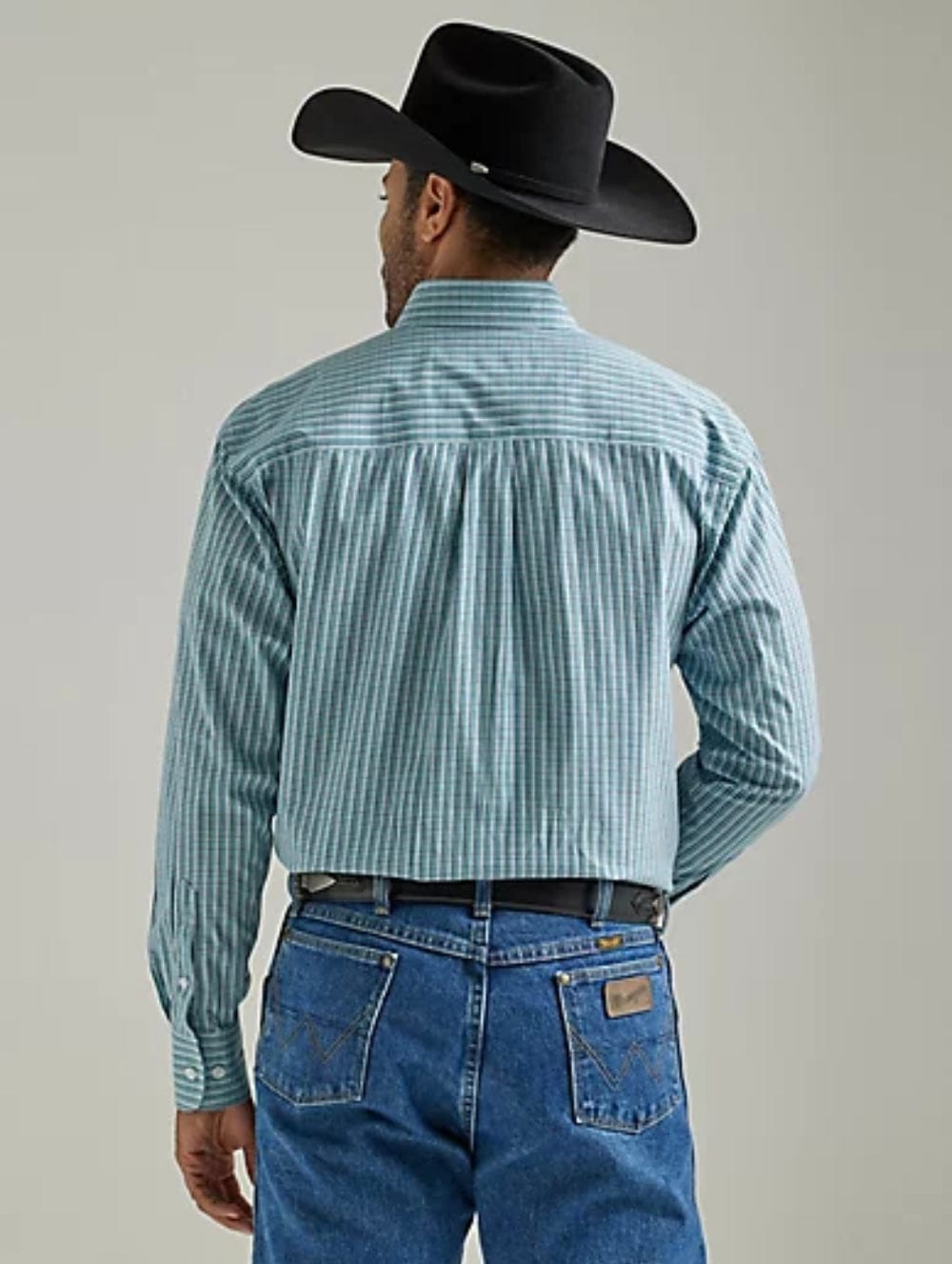 Wrangler George Strait Collection Long Sleeve Shirt-Men's Shirts-Wrangler-Whiskey Ray's Boutique, Women's Western Wear Boutique in Waxahachie, TX
