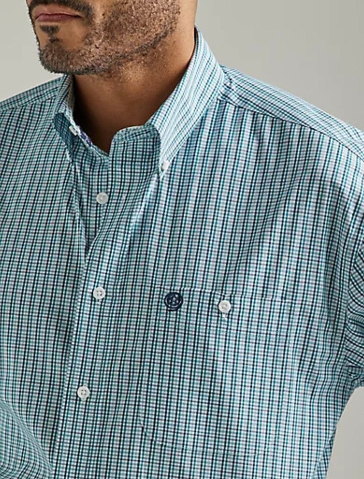 Wrangler George Strait Collection Long Sleeve Shirt-Men's Shirts-Wrangler-Whiskey Ray's Boutique, Women's Western Wear Boutique in Waxahachie, TX