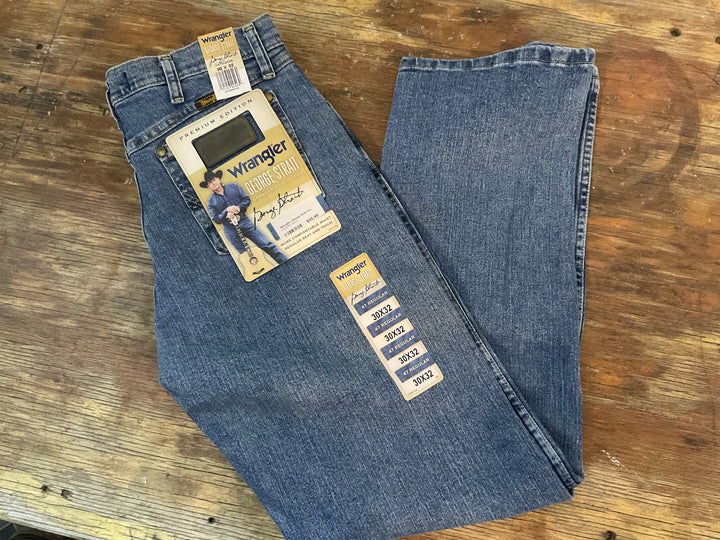 Wrangler- George Strait Cowboy Cut Jean - Steel Blue-Men’s Jeans-Wrangler-Whiskey Ray's Boutique, Women's Western Wear Boutique in Waxahachie, TX