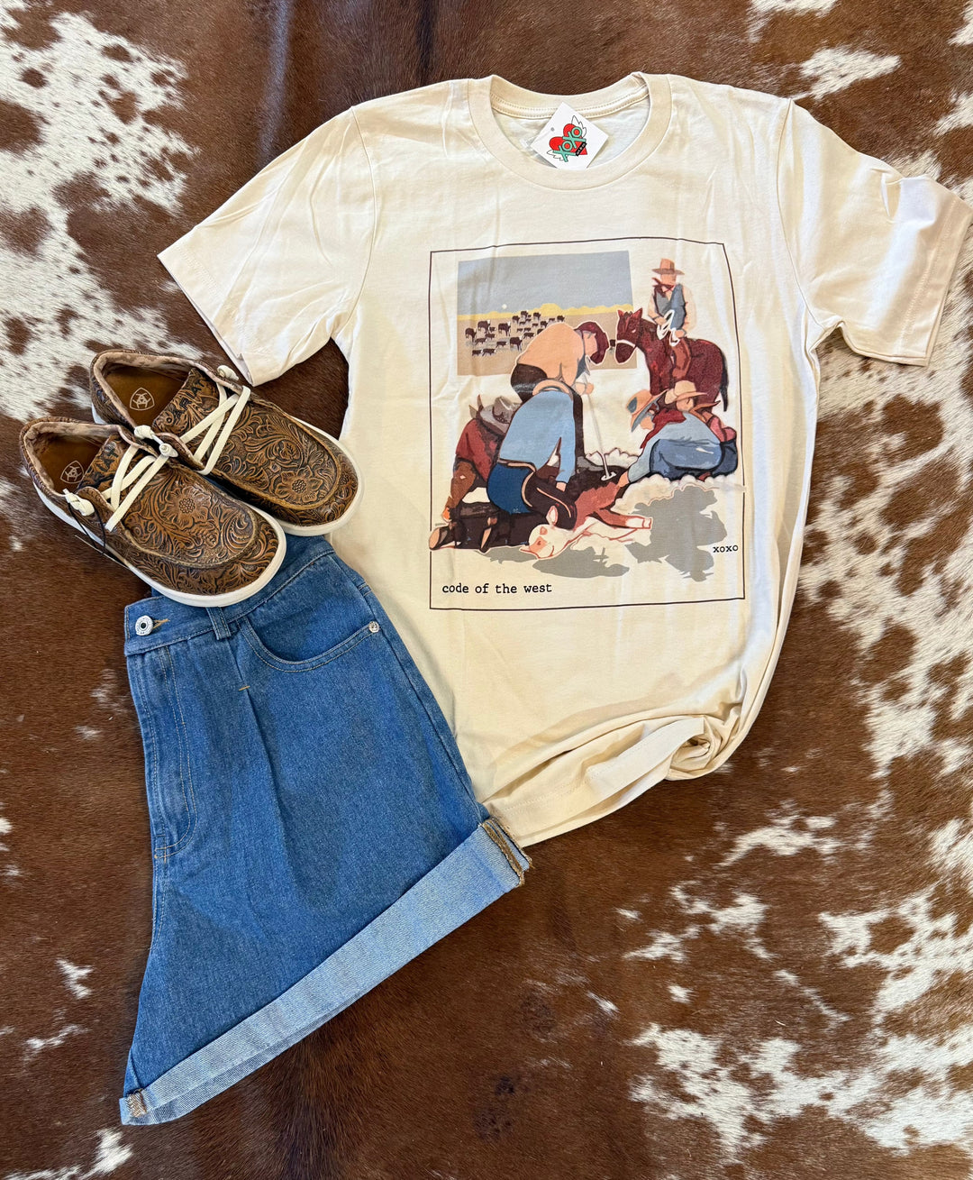 Women's Code Of The West T-shirt-Women's top-xoxoart-Whiskey Ray's Boutique, Women's Western Wear Boutique in Waxahachie, TX