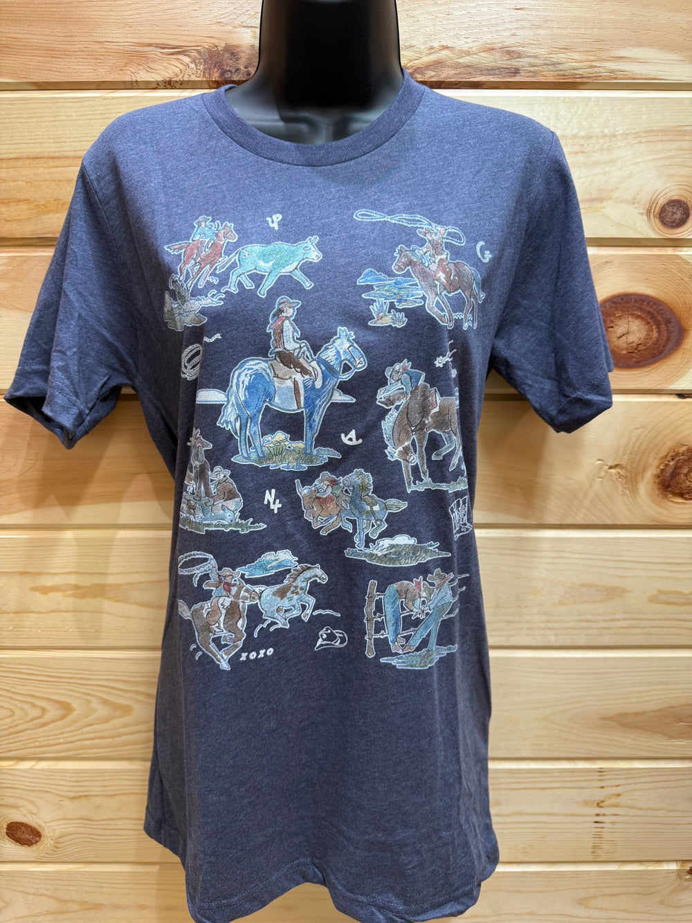 Women's Cowboy's On The Range T-shirt-Women's top-xoxoart-Whiskey Ray's Boutique, Women's Western Wear Boutique in Waxahachie, TX