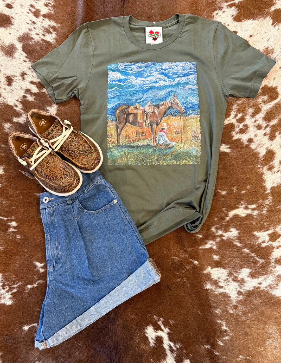 Women's Home On The Range T-shirt-Women's top-xoxoart-Whiskey Ray's Boutique, Women's Western Wear Boutique in Waxahachie, TX