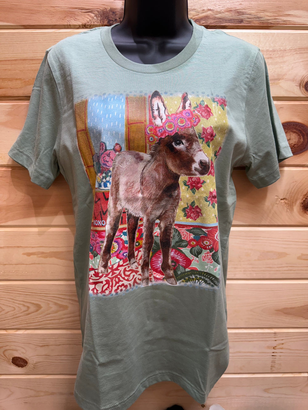 Women's Spring Donkey T-Shirt-Women's top-xoxoart-Whiskey Ray's Boutique, Women's Western Wear Boutique in Waxahachie, TX