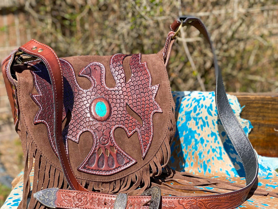 Pharaoh Carved Crossbody bag-Handbags-American Darling Bags-Whiskey Ray's Boutique, Women's Western Wear Boutique in Waxahachie, TX