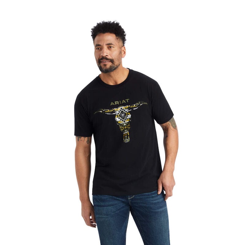 Ariat Blanket Skull T-Shirt-Men's Shirts-Ariat-Whiskey Ray's Boutique, Women's Western Wear Boutique in Waxahachie, TX