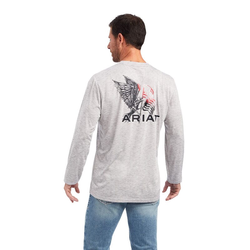 Ariat Charger Free Bird T-Shirt-Grey Heather-Men's Shirts-Ariat-Whiskey Ray's Boutique, Women's Western Wear Boutique in Waxahachie, TX