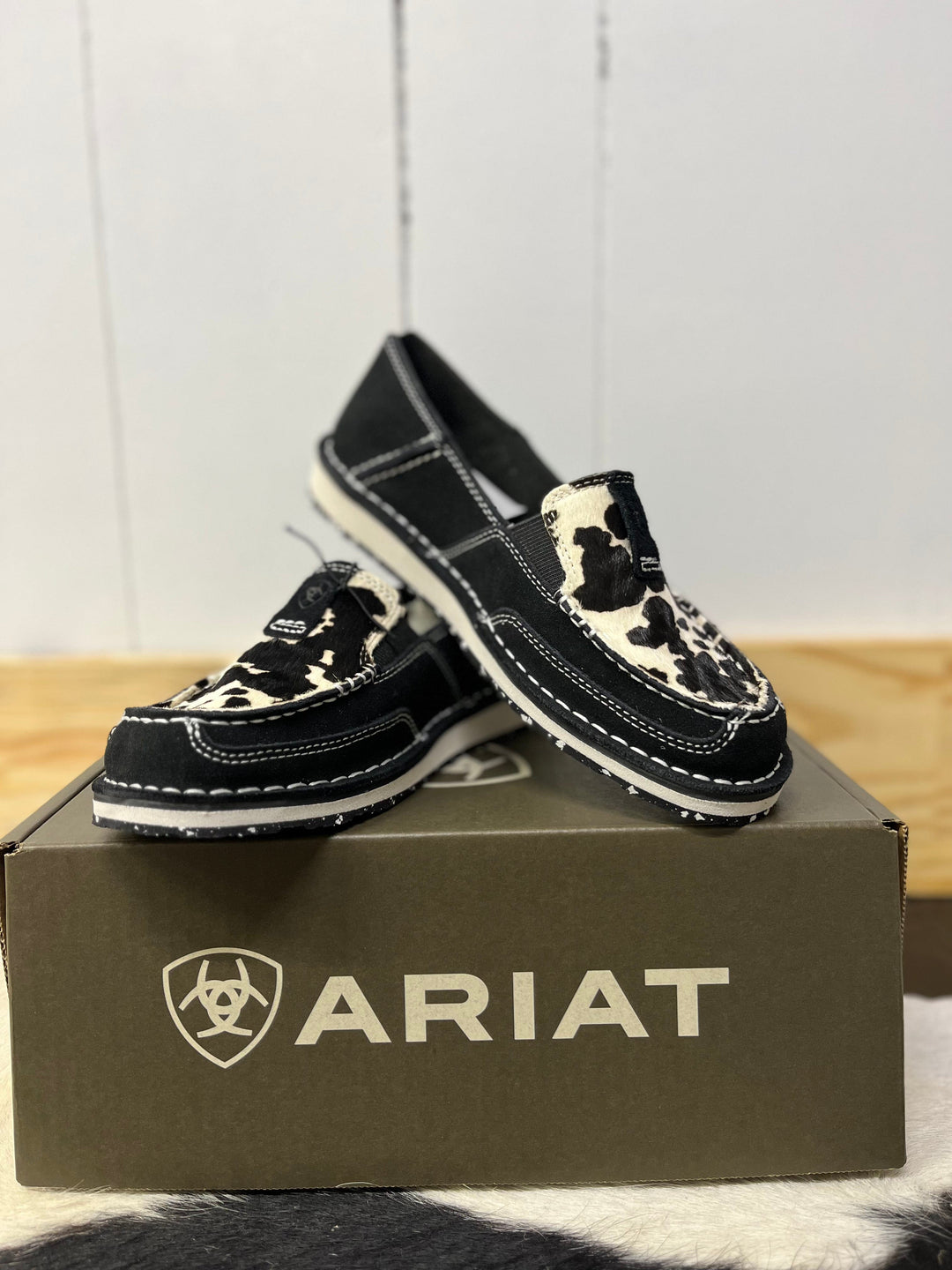 Ariat Cowhide Cruiser Slip On-Slip Ons-Ariat-Whiskey Ray's Boutique, Women's Western Wear Boutique in Waxahachie, TX