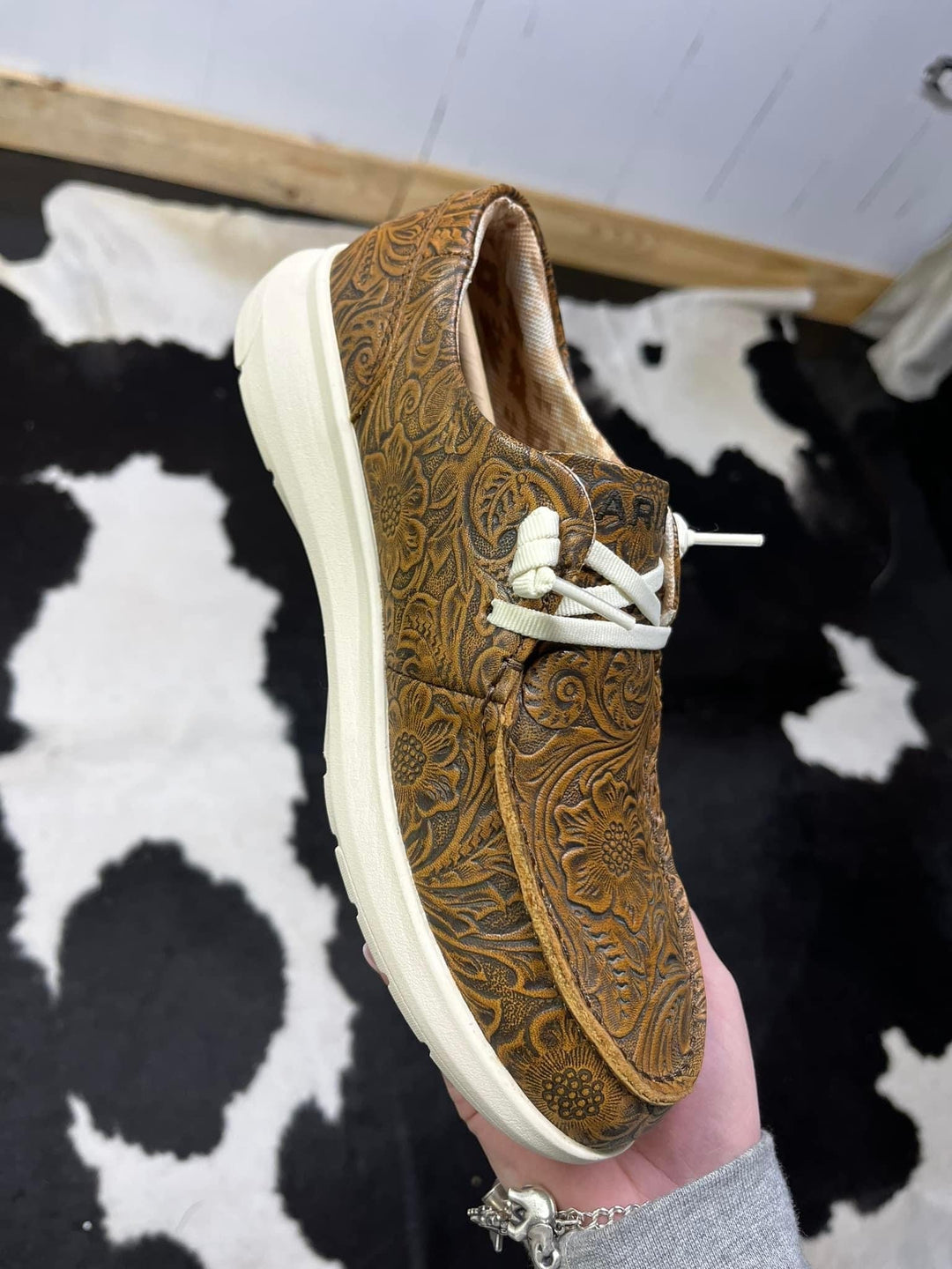 Ariat Floral Emboss-Loafers-Ariat-Whiskey Ray's Boutique, Women's Western Wear Boutique in Waxahachie, TX