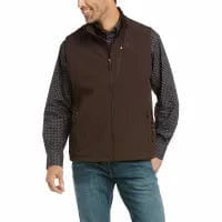 Ariat Men's logo 2.0 Patriot Softshell vest-Brown-Coats & Jackets-Ariat-Whiskey Ray's Boutique, Women's Western Wear Boutique in Waxahachie, TX