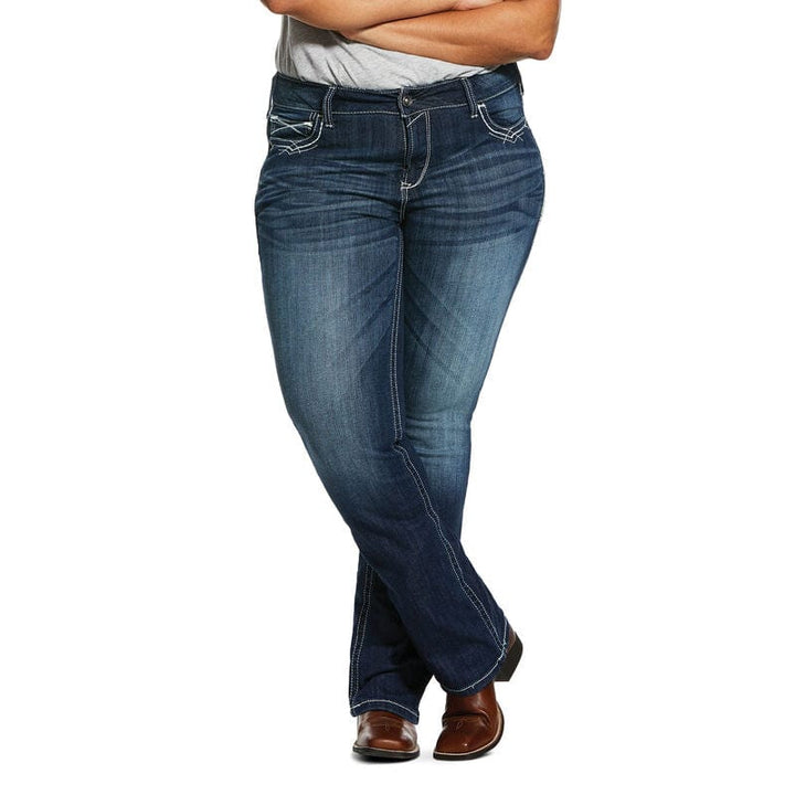 Ariat Real Mid Rise Boot Cut Real Riding Jeans-Jeans-Ariat-Whiskey Ray's Boutique, Women's Western Wear Boutique in Waxahachie, TX