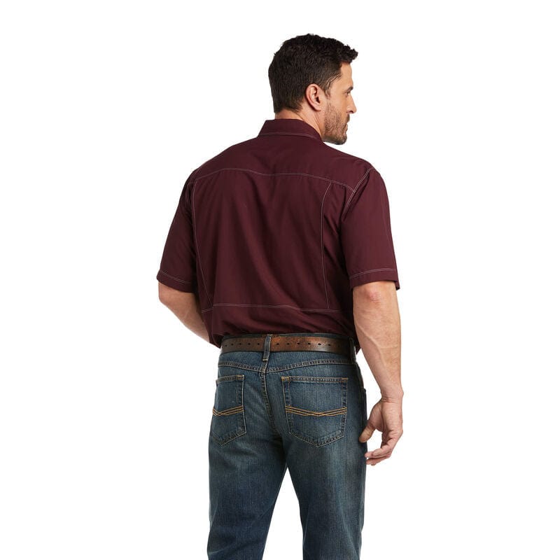 Ariat VentTek outbound Classic fit Shirt in Berry Bark-Men's Shirts-Ariat-Whiskey Ray's Boutique, Women's Western Wear Boutique in Waxahachie, TX
